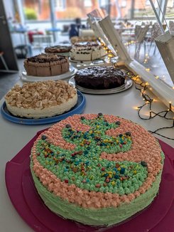 Kuchenbuffet des Adventsmarktes